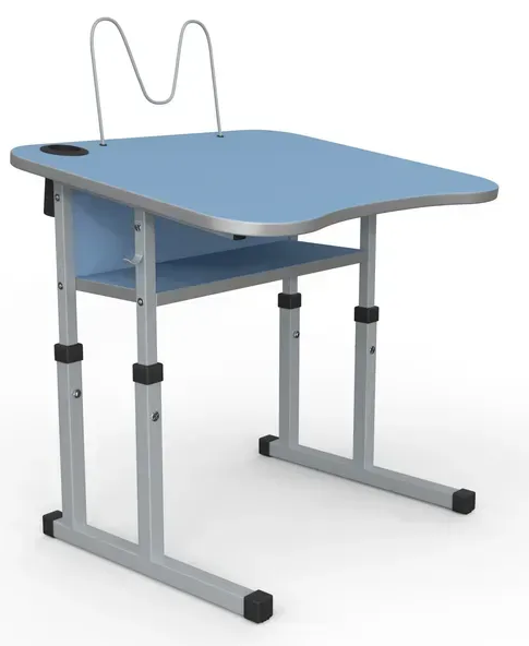 Стіл учнівський одномісний з нахилом №3-6 без полиці /700х500 МФ Вересень